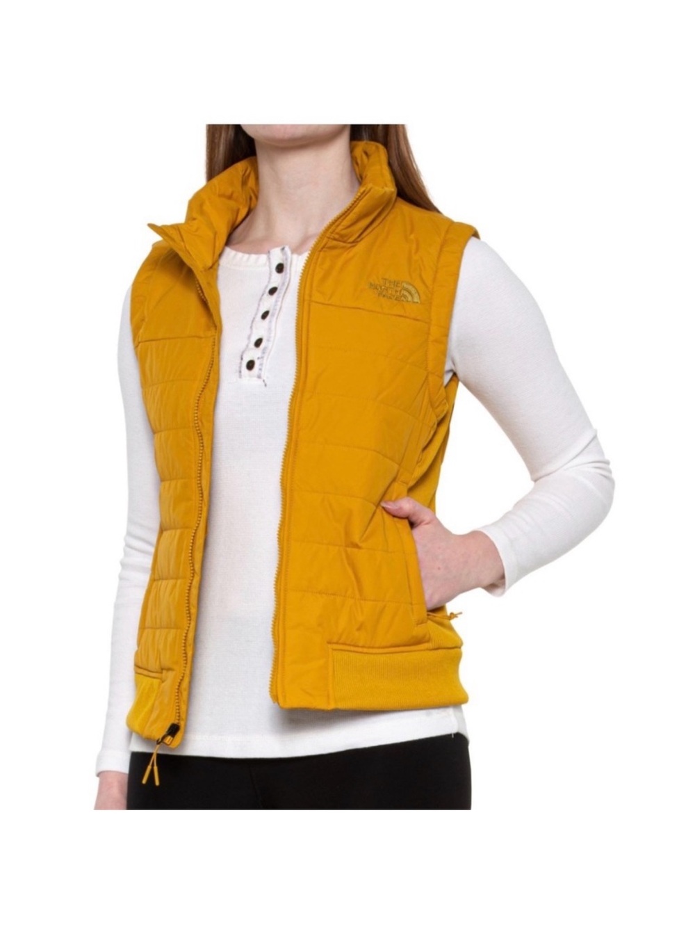 The North Face Women's Mustard Yellow Quilted Vest